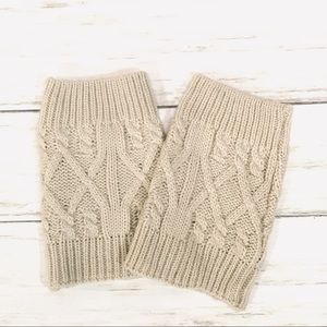 Short Cable Knit boot cuffs